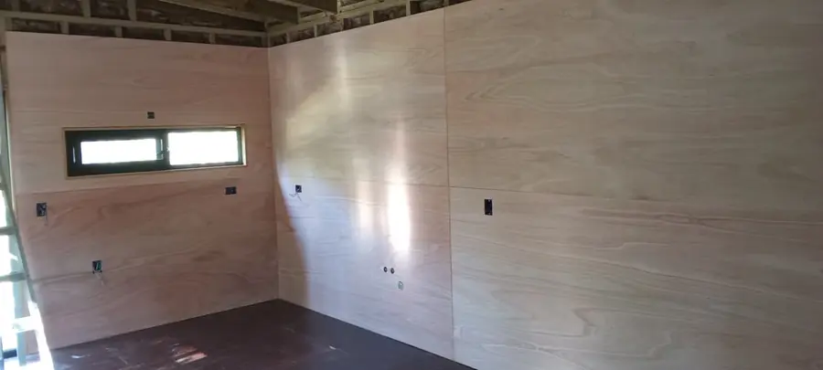 Interior revestido en madera