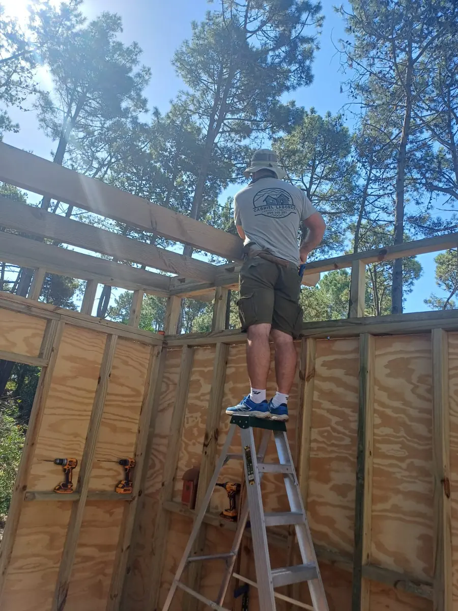 Armado de techo en obra