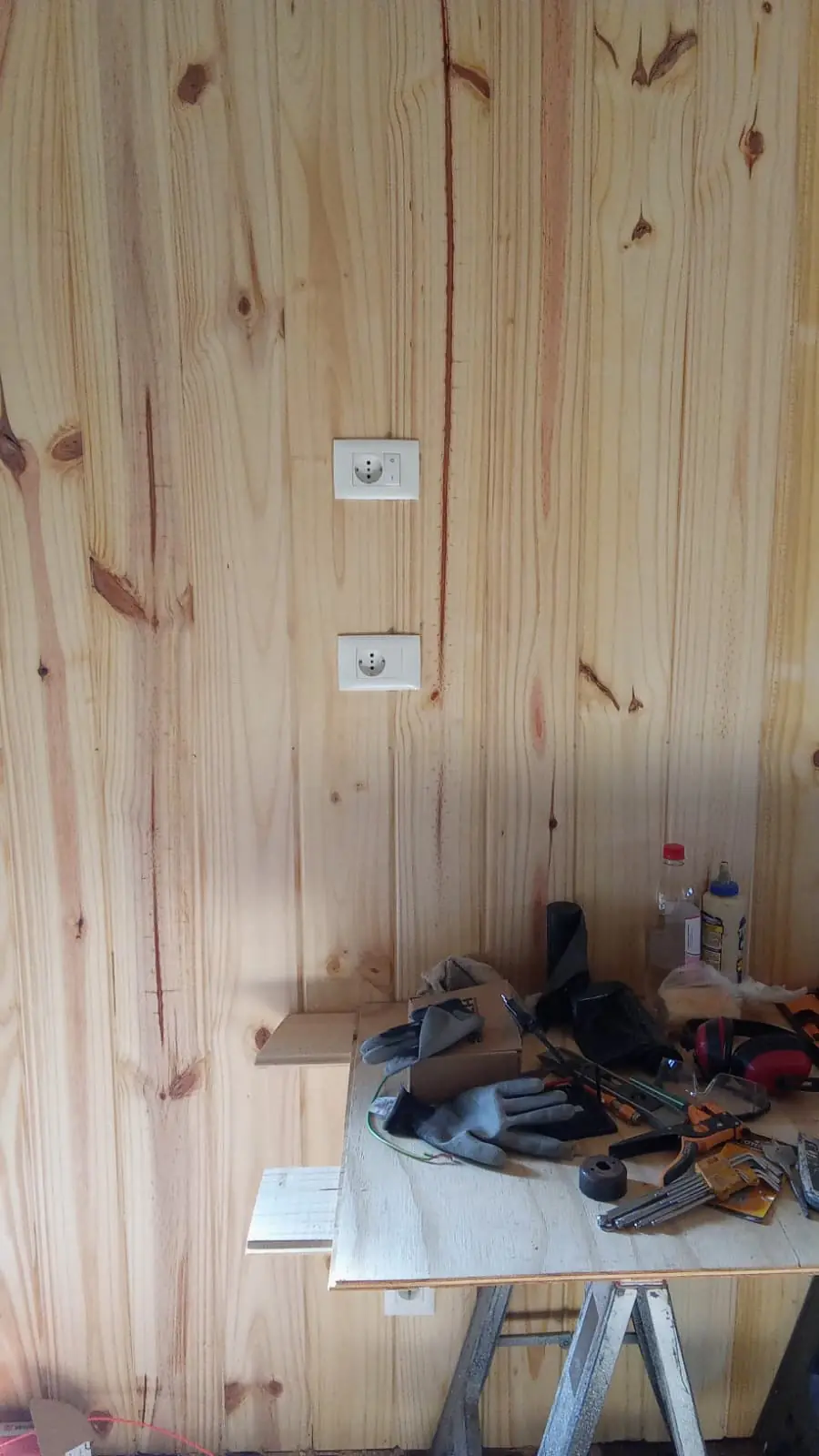 Interior revestido en madera